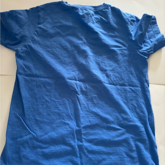 Nike T Shirt Boys Size Medium Blue With Silver Center Check Short Sleeve - Picture 3 of 3